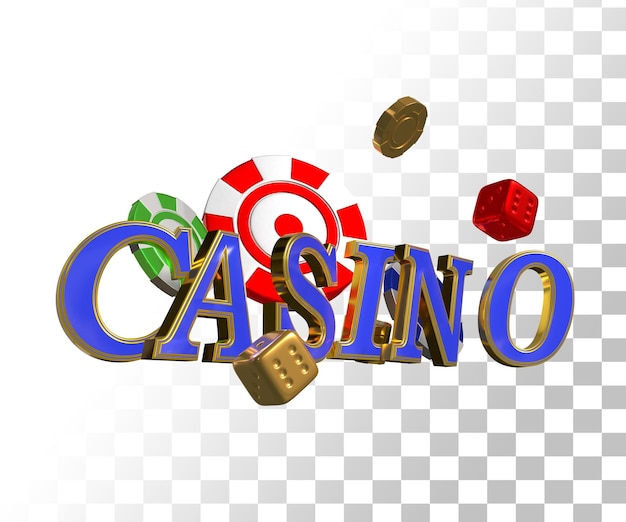 PSD casino 3d-tekst