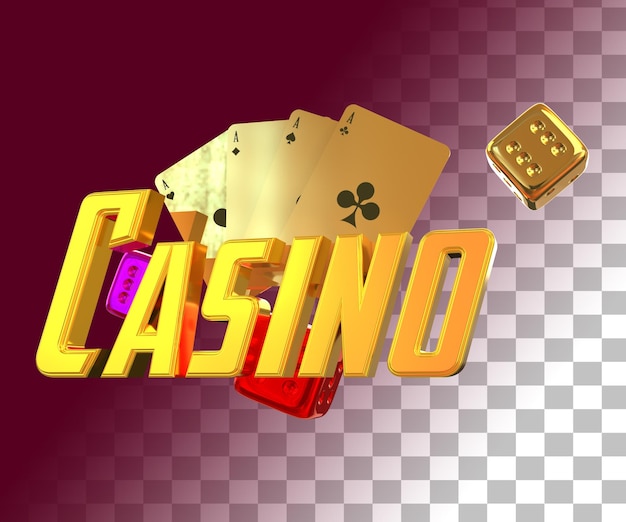 PSD casino 3d-tekst