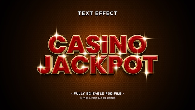 PSD casino and gambling text effect