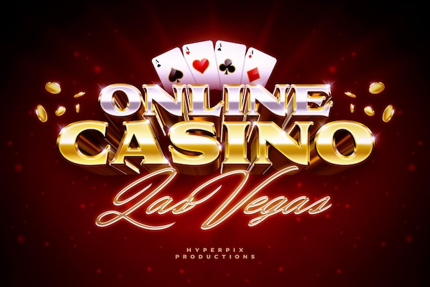 PSD a casino poster with a casino playing card and a casino playing card