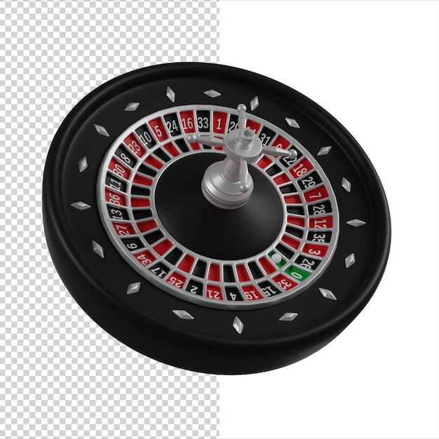 PSD iconica di rendering della roulette 3d