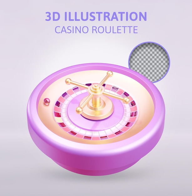 casino roulette 3d rendering illustration