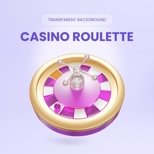 PSD casino roulette 3d rendering illustration