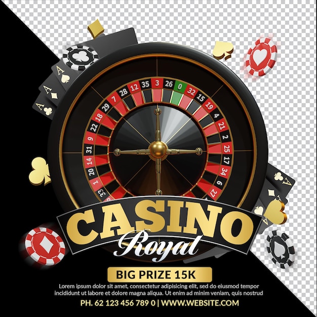 Casino royal 3d render compositie