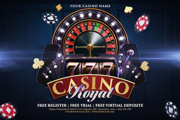 Casino Royal Flyer en Social Media Post-sjabloon