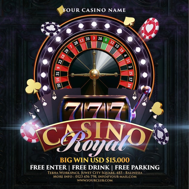 Casino Royal Flyer I Szablon Postu W Mediach Społecznościowych