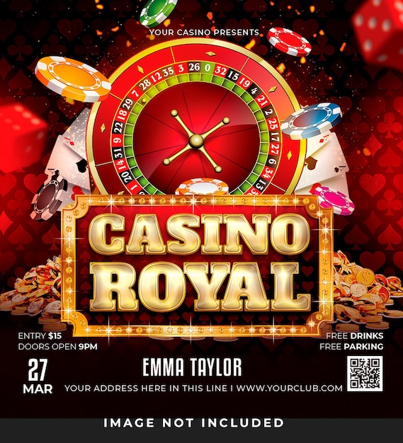 PSD casino royal flyer psd-sjabloon