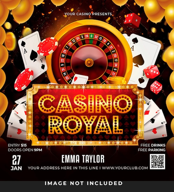 PSD casino royal flyer psd template
