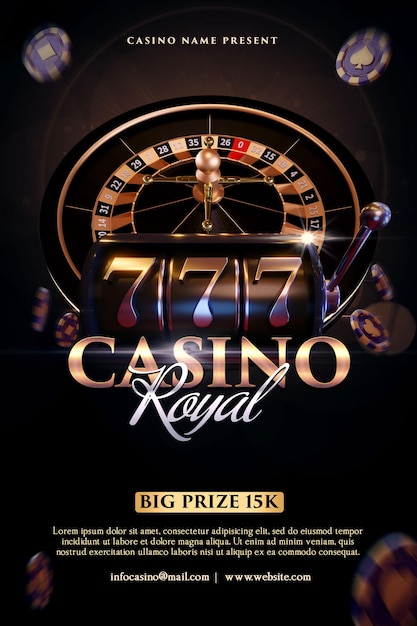 PSD casino royal flyer and social media post template