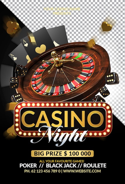 PSD casino royal night event 3d render compositie