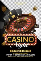PSD casino royal night event 3d render composition