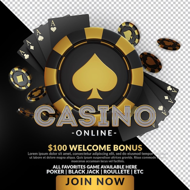 PSD casino royal night event 3d render composition