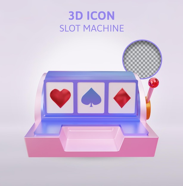 Casino slots winner 3d rendering illustration