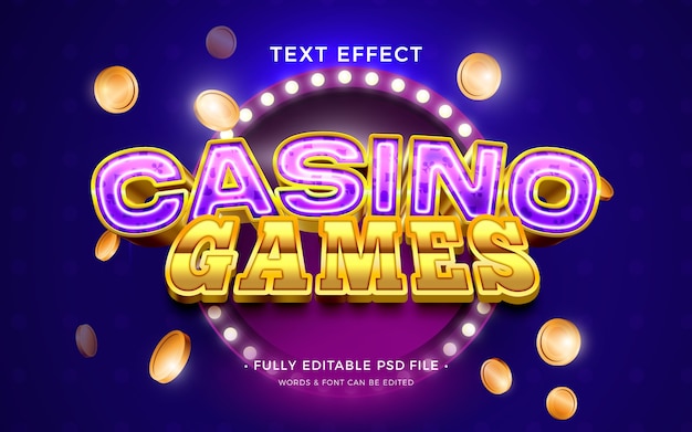 PSD casino teksteffect