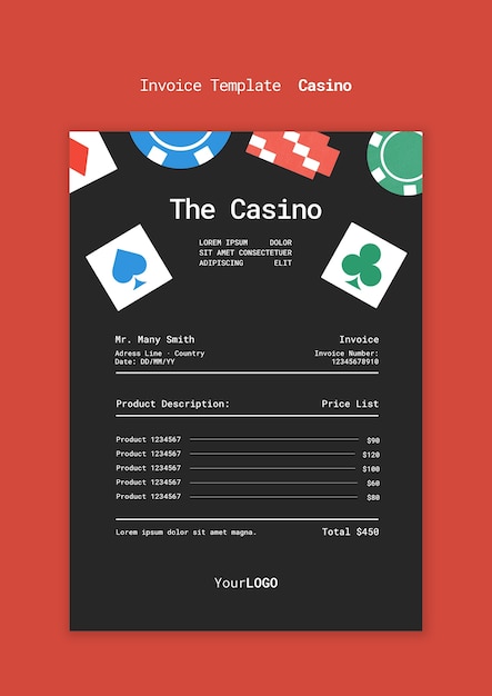 PSD casino template design