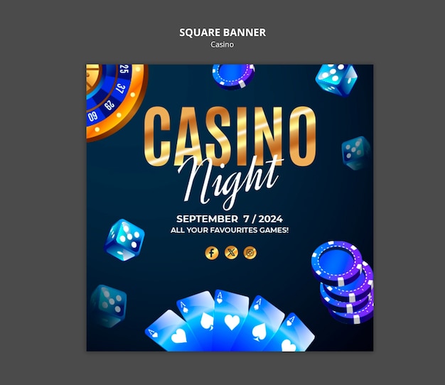 PSD casino  template design