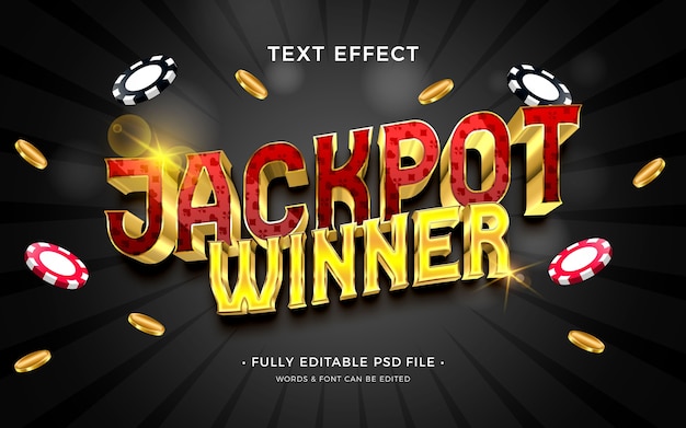 PSD casino text effect