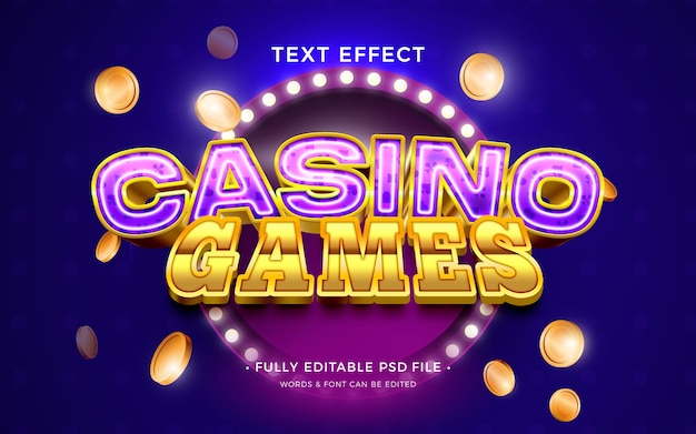 PSD casino text effect