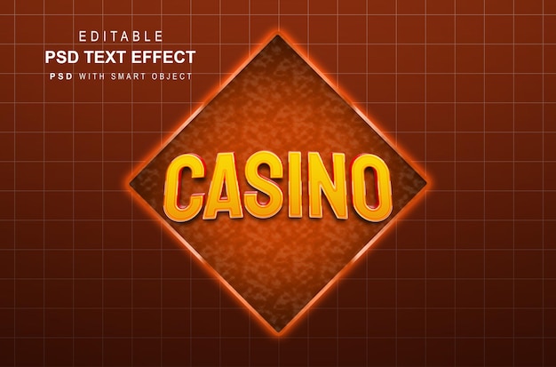 PSD casino text effect