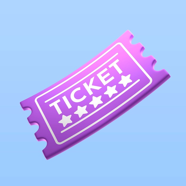 PSD casino ticket icon render