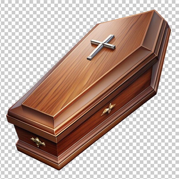 PSD casket isolated on transparent background