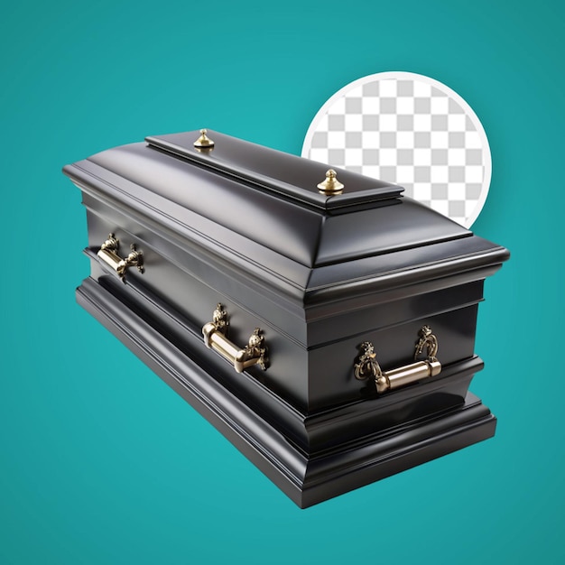 PSD casket isolated on transparent background