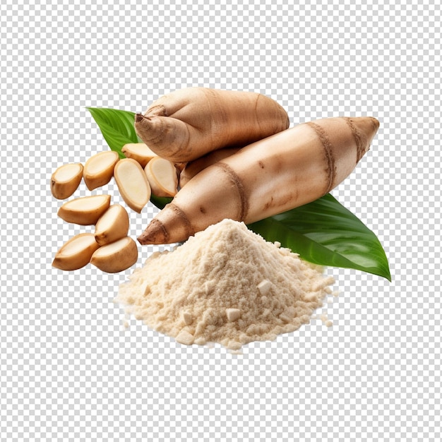 PSD cassava isolated on a white background