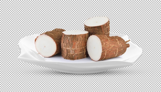 Cassava in plate on alpha layer