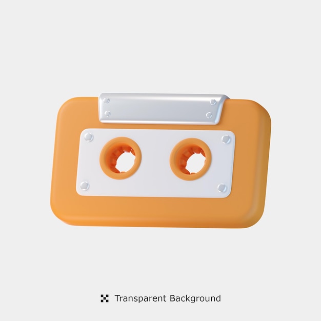 PSD cassette tape 3d icon illustration