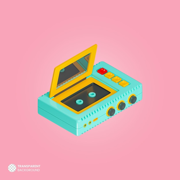 Cassette tape isolated 3d icon