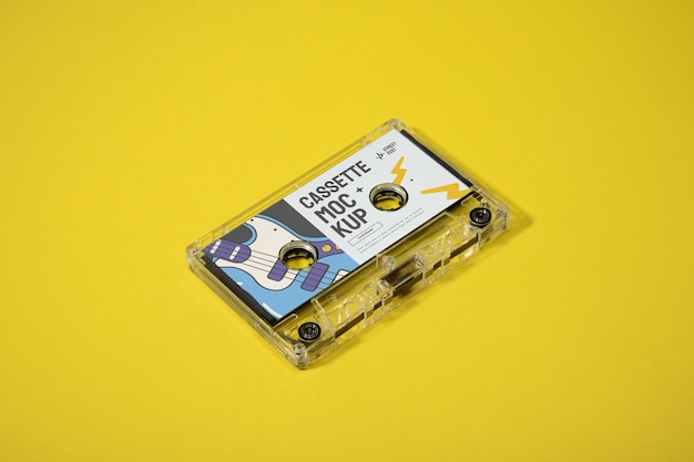 PSD cassette tape mockup design