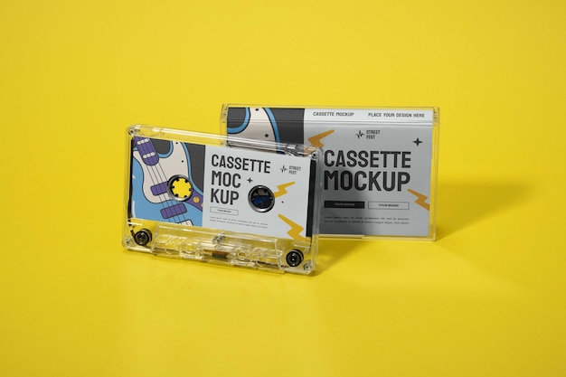 PSD cassette tape mockup design