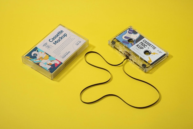 PSD cassette tape mockup design