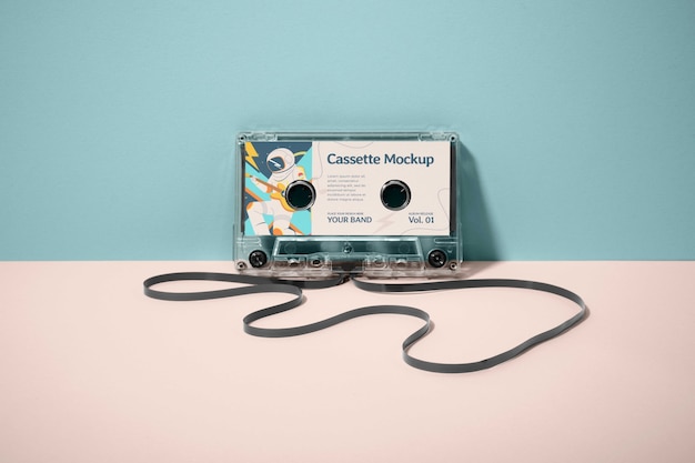 PSD cassette tape mockup design