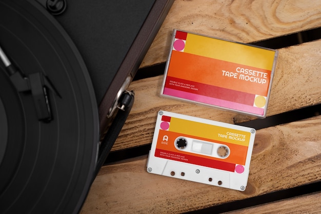 PSD cassette tape mockup design