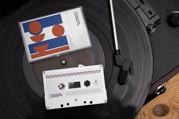 PSD cassette tape mockup design