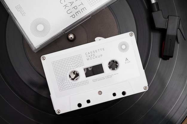 PSD cassette tape mockup design