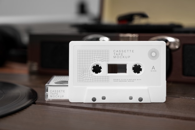 PSD cassette tape mockup design