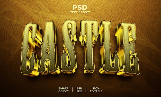 Castle 3D editable text effect