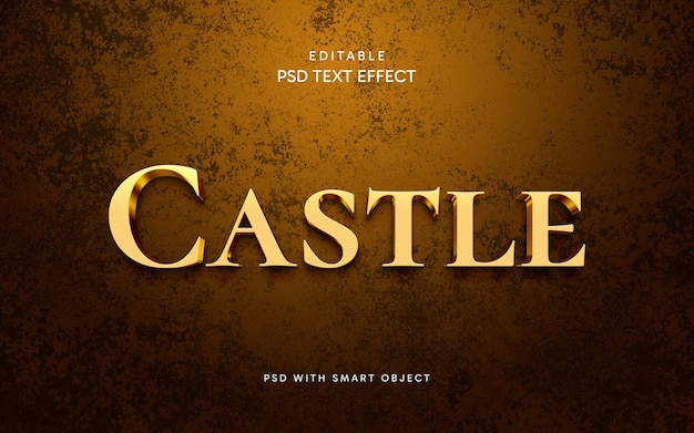 PSD castle-teksteffect