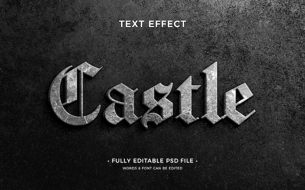 PSD castle text effect