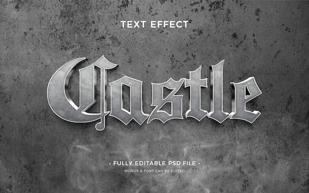 PSD castle text effect