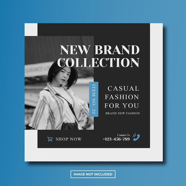 Casual fashion instagram post social media template