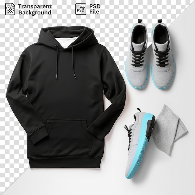 Casual Hoodie I Buty Izolowane Dla Nowoczesnych Katalogów Mody Męskiej Z Przezroczystym Tłem