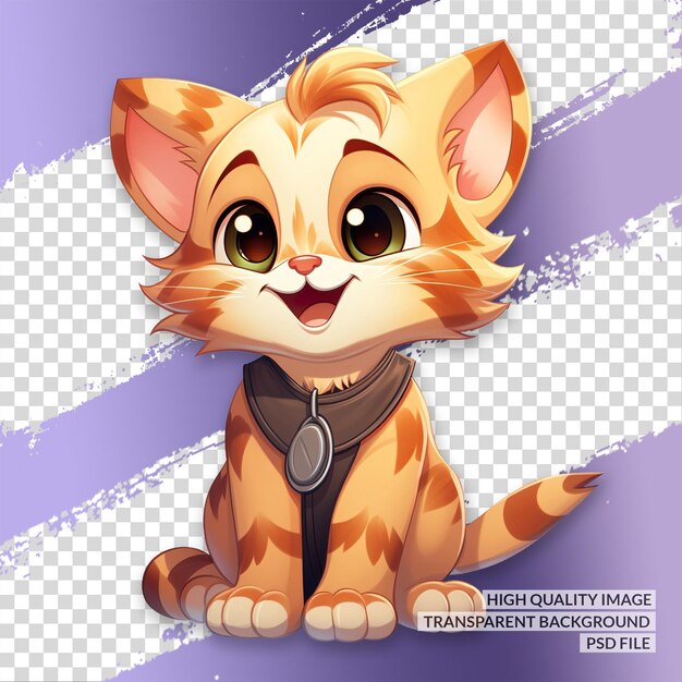 PSD cat 3d png clipart sfondo trasparente isolato