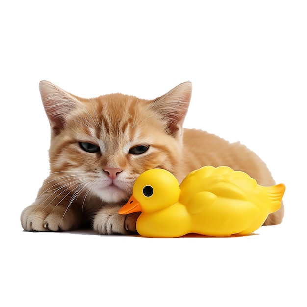 PSD cat and duck vector icon image