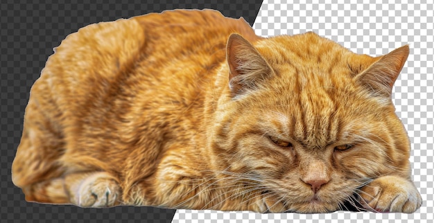 A cat is laying down stock png