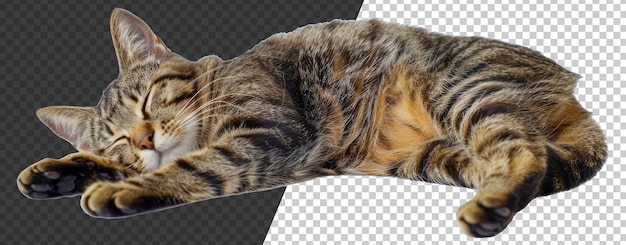 A cat is sleeping stock png