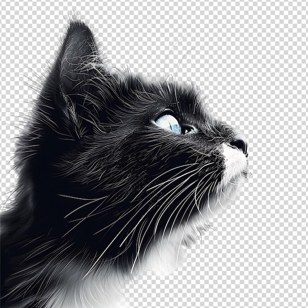 PSD cat on isolated background