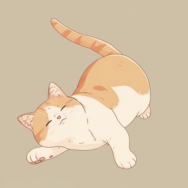 Cat pose art cutout